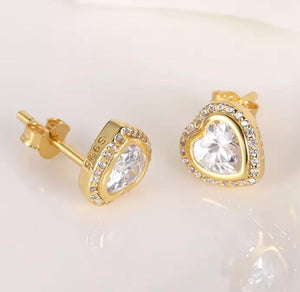 Golden Heart Studs