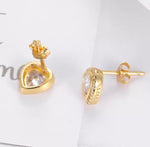 Load image into Gallery viewer, Golden Heart Studs
