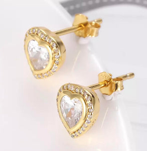 Golden Heart Studs