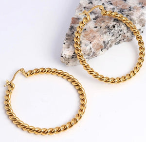Twisted Hoop Earrings