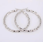 Load image into Gallery viewer, Volute Silver Hoops
